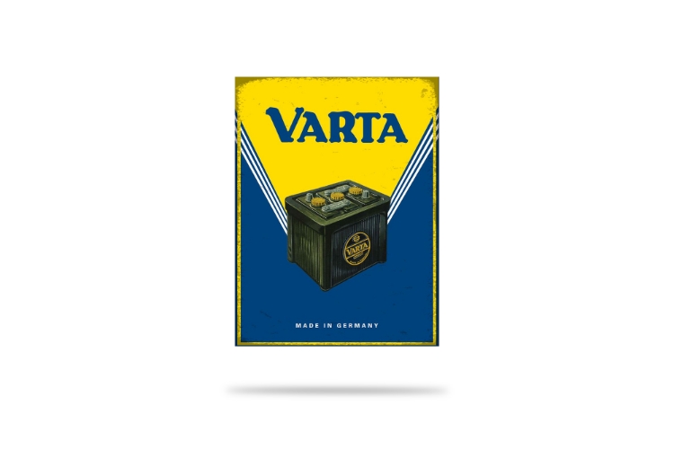 Bild von VARTA Retro Blechschild gr. 